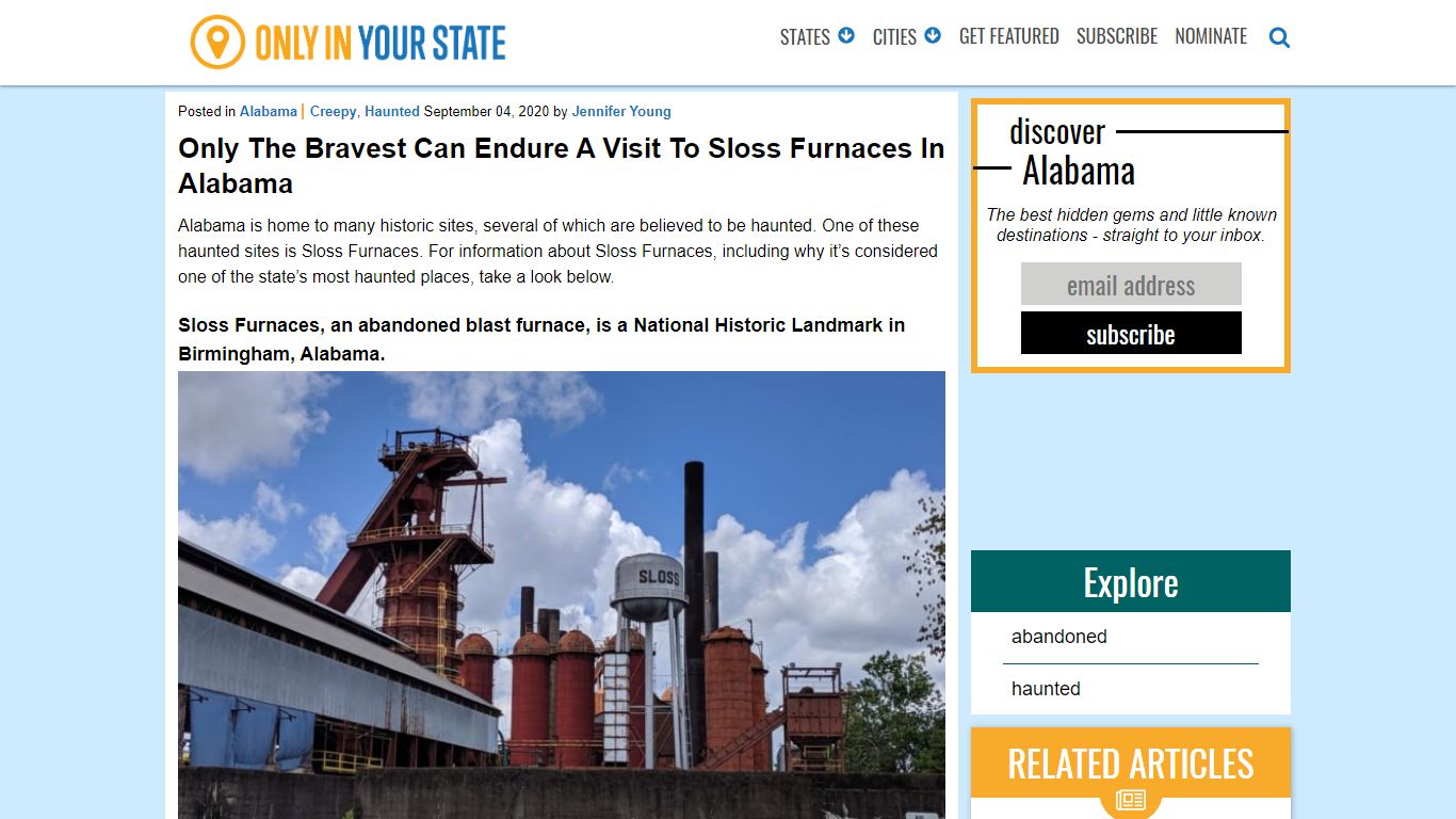 Sloss Furnaces Is The Most Haunted Place In Alabama